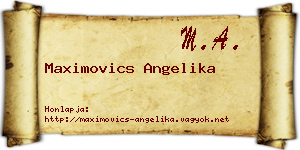 Maximovics Angelika névjegykártya